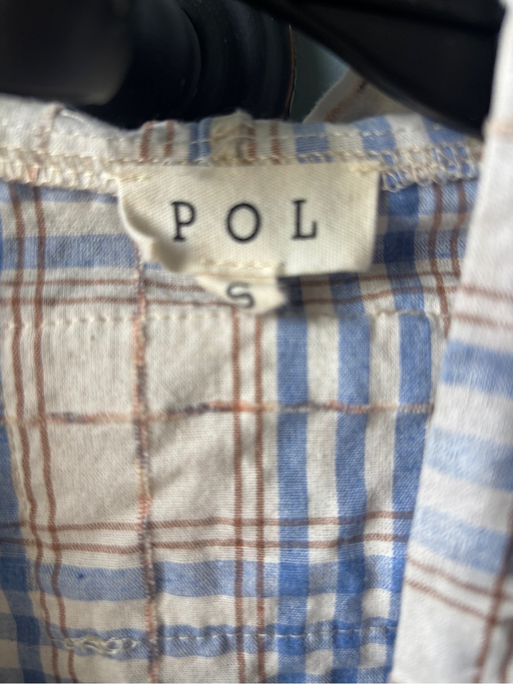 POL Patchwork Hooded Shacket Floral Plaid Waffle Knit Oversized Size Small - Picture 3 of 3